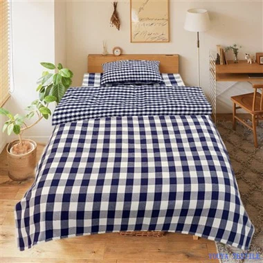 Cotton Plaid Bedding Sets
